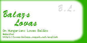 balazs lovas business card