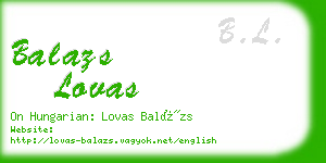 balazs lovas business card